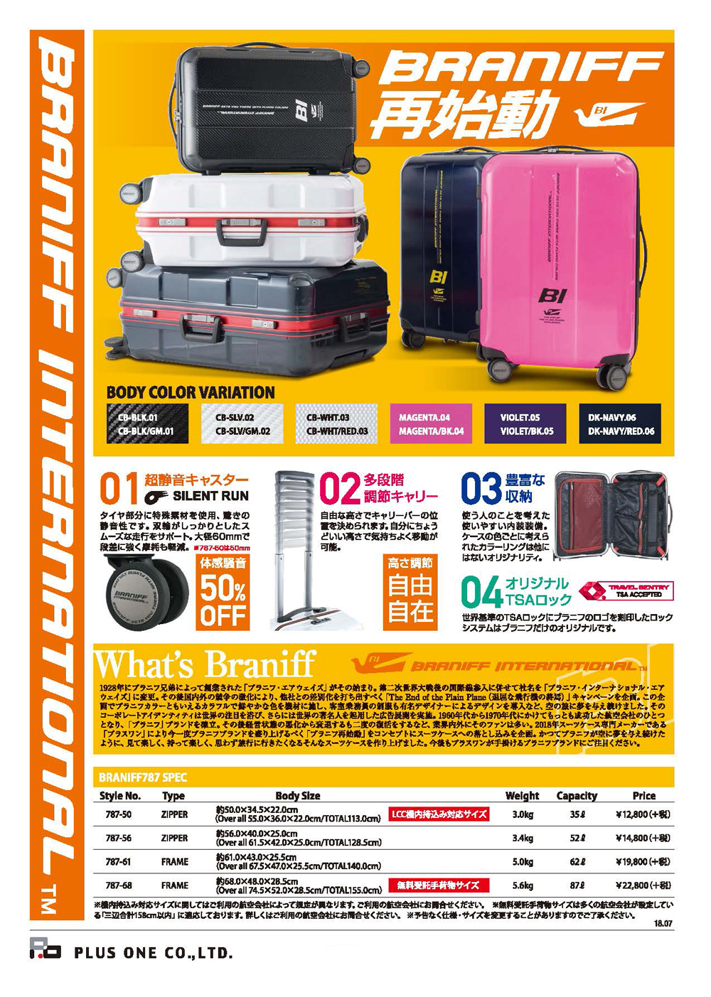 BRANIFFカタログ